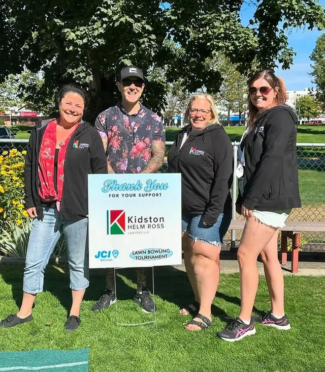 The firm's team at a lawn bowling tournament