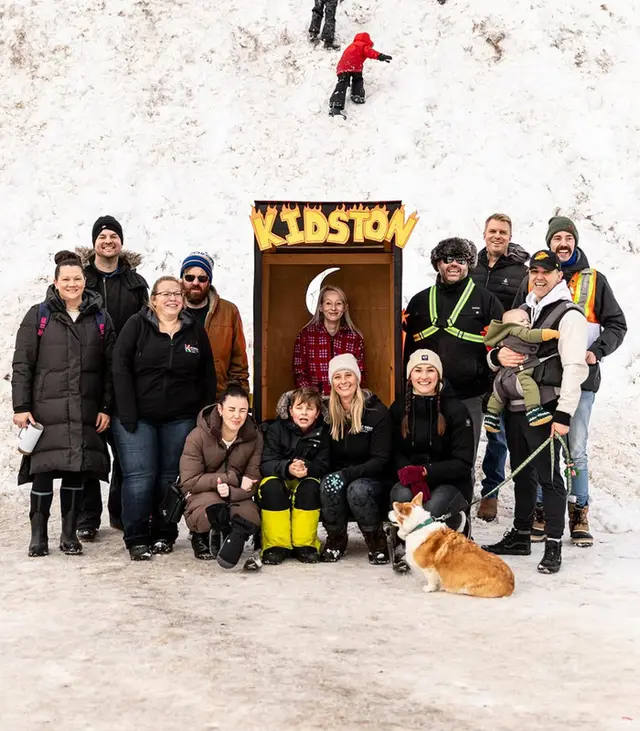 The firm's team at the Lumby Outhouse Race